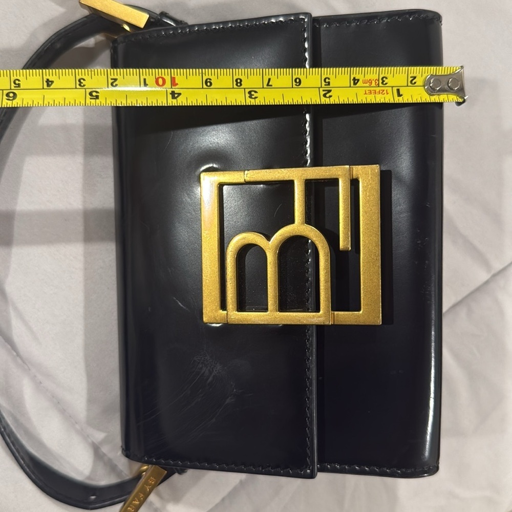By Far Fran Semi Patent Leather Satchel Black - Picture 9 of 10